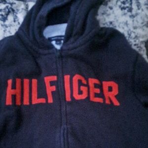 Tommy Hilfiger Kids Hoodie - Black with Red Lettering